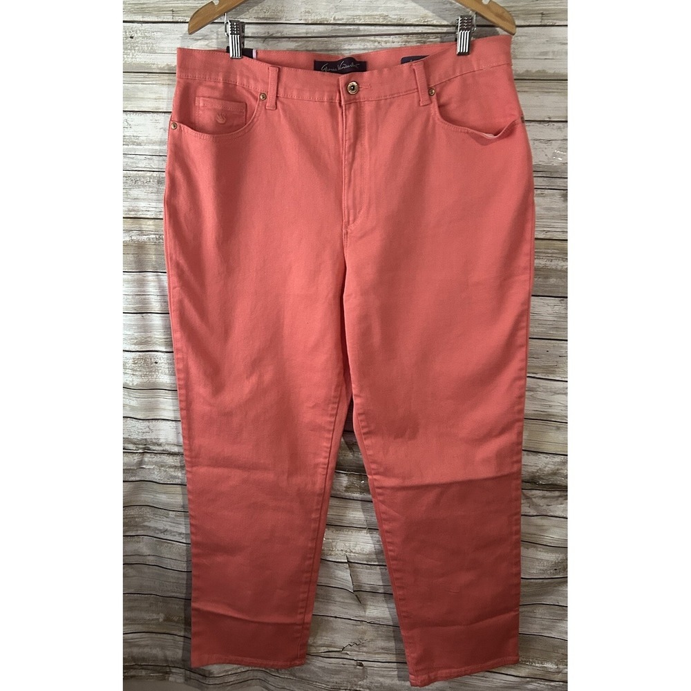 NWT Gloria Vanderbilt Women's 18 Amanda Classic Fit Tapered Leg Jeans Coral j80